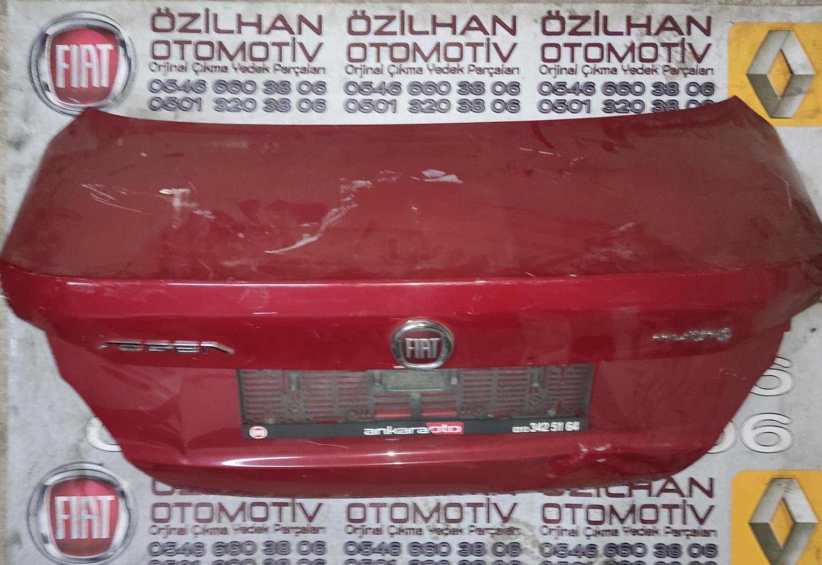 fiat-egea-kirmizi-cikma-bagaj-kapagi Fiat Egea Kırmızı Çıkma Bagaj Kapağı